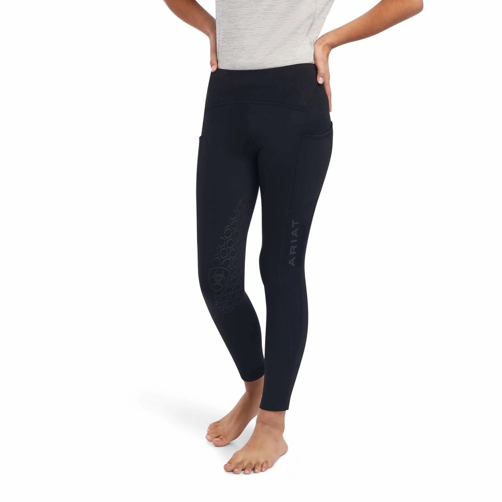 Ariat Youth Girls EOS Knee Patch Tights Navy Blue Riding Leggings Size Medium 10